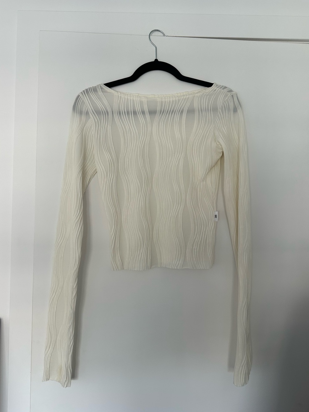 By Ellis Beth hand sewn sheer longsleeve top